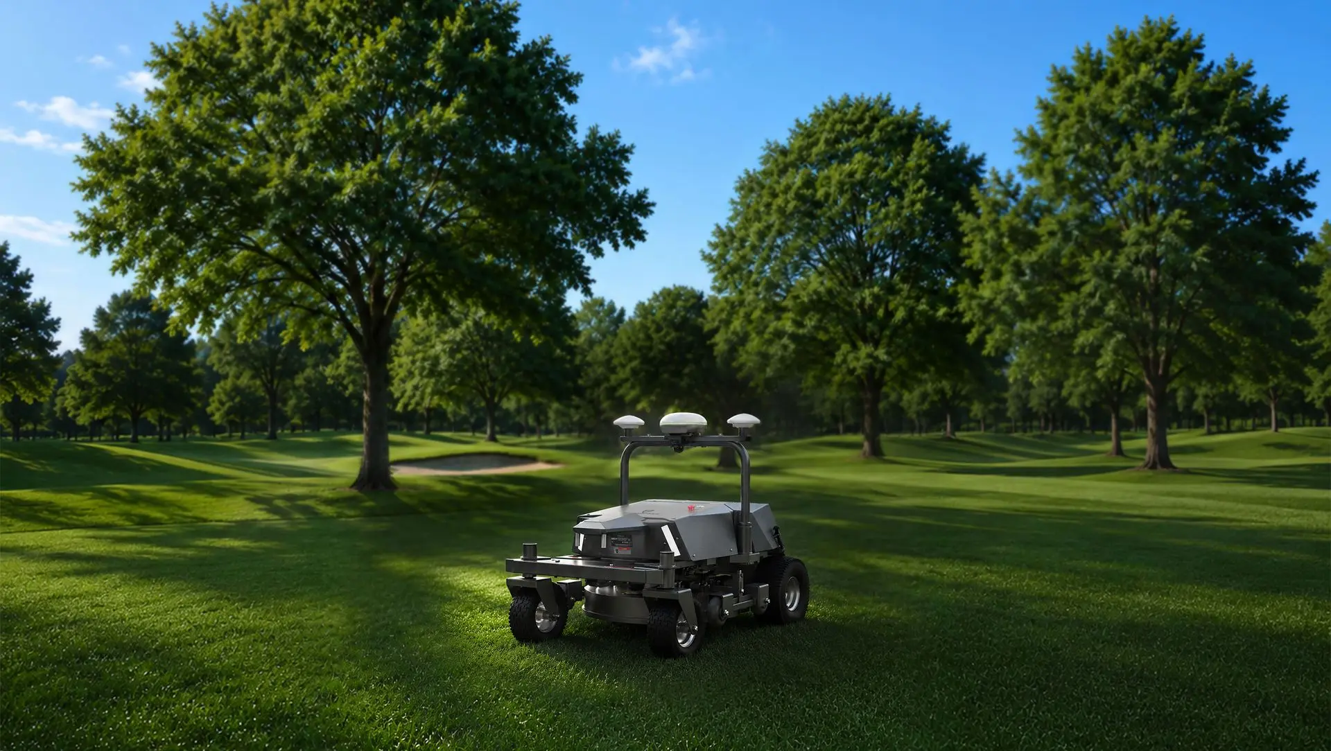 FJD Rough Ranger mowing a golf course